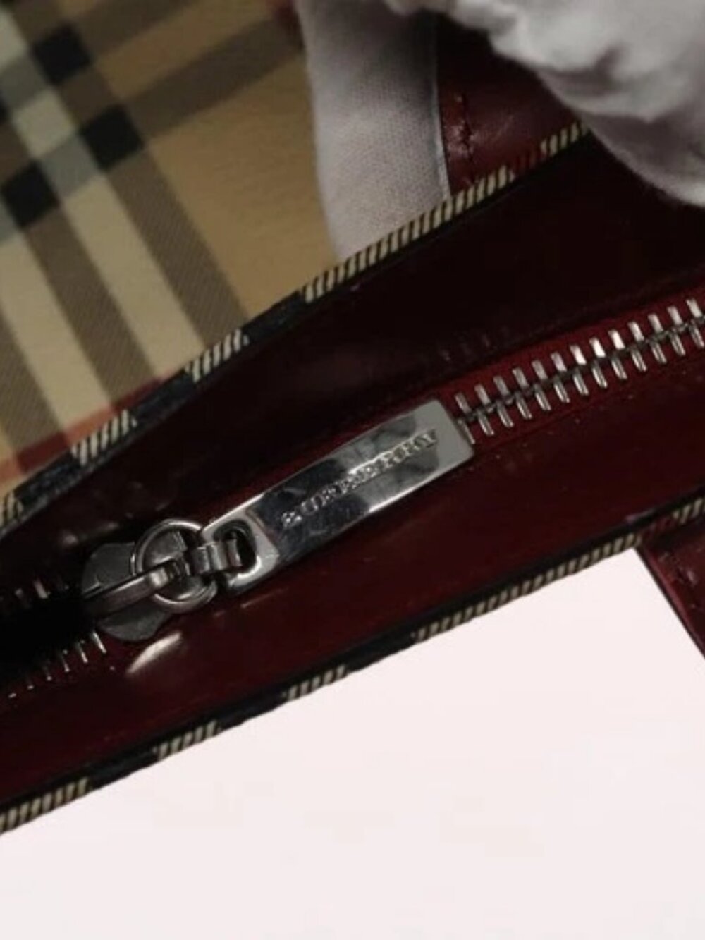 BURBERRY Nova Check Tote Bag PVC Beige Auth - Picture 9 of 15